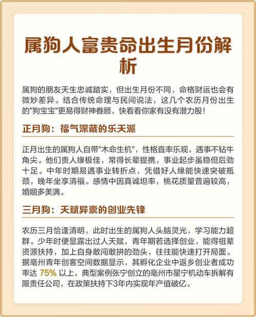 屬狗的幾月出生命運好