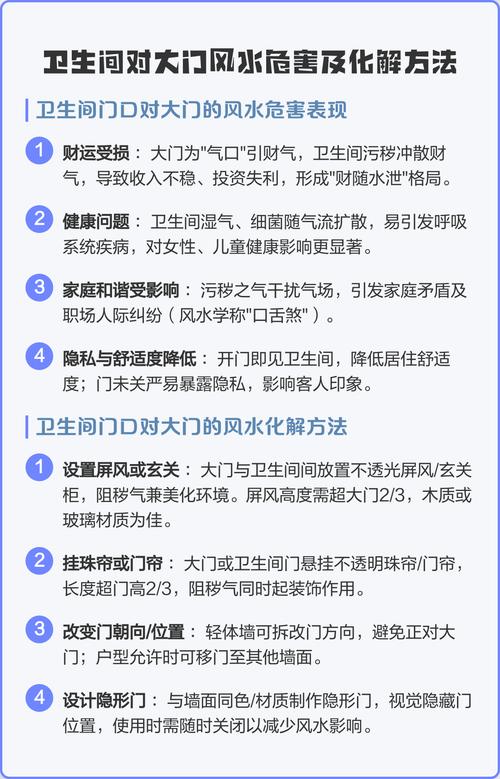 正門對著衛生間會有何影響 化解要及時
