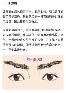 眉毛看相：男人臥蠶眉看相圖解