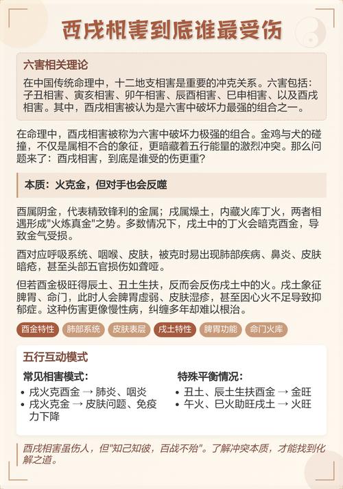 戌酉相害特點