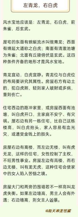 左青龍右白虎什么意思