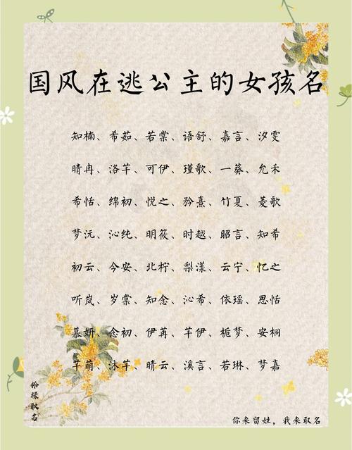 詩情畫意甜美有內(nèi)涵且好聽的女孩名字