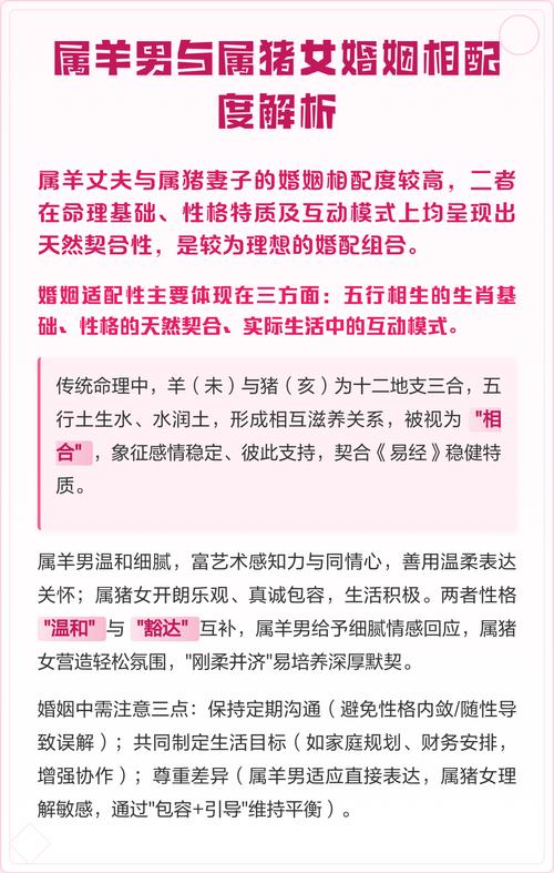 屬豬男和屬羊女相處建議 生肖豬男和生肖羊女配嗎