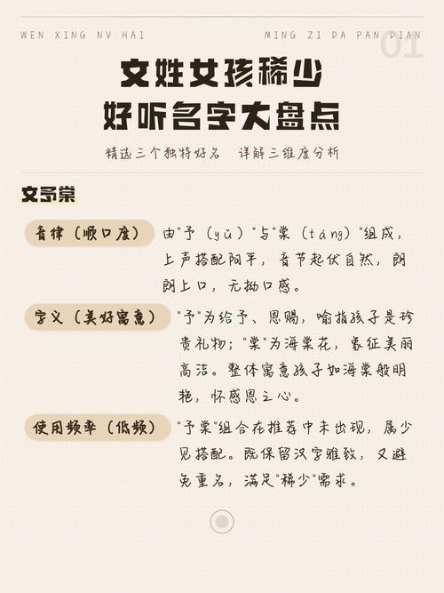 文姓女寶寶起什么名字好
