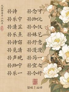 羊年姓孫女寶寶起名