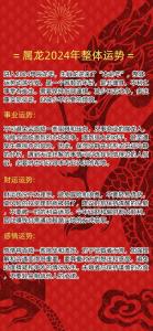 2024年8月屬龍人整體運勢