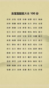 女孩經典好名字大全