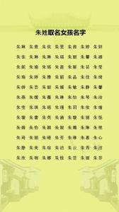 2015羊年姓朱女孩好聽名字