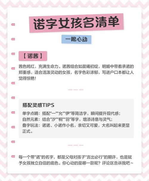 帶諾字的女孩名字大全