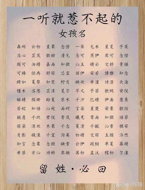 簡樸大方霸氣沉穩的女寶名字