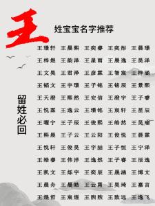 羊年姓王女寶寶起名