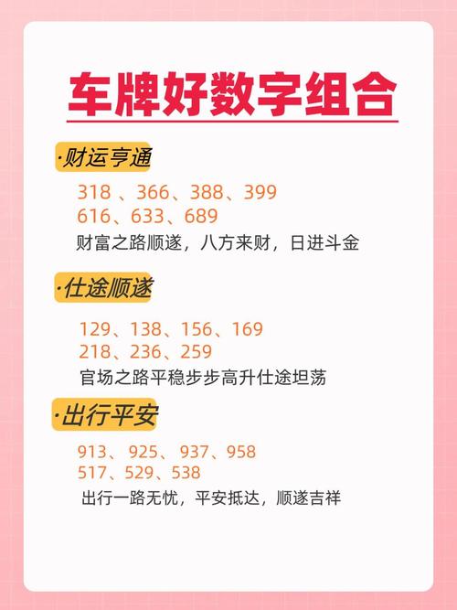 車牌號碼選什么數字吉利 助官貴的號碼大吉