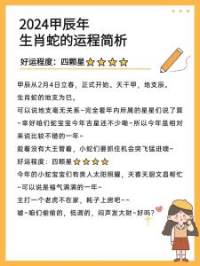 生肖蛇2024青龍年4月十二生肖運勢指數一覽
