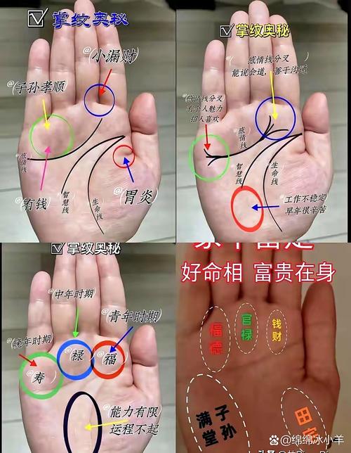 吉祥的手相 手指并齊沒有縫大富大貴
