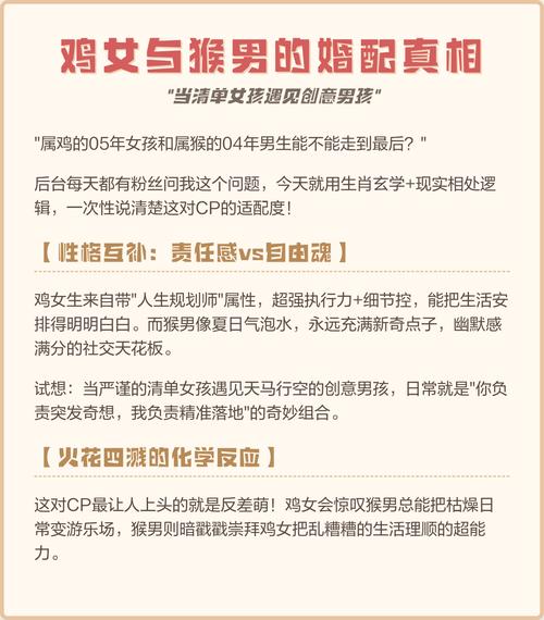 兩個人的性格分析 生肖猴男和生肖女雞配嗎