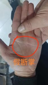 左手假斷掌紋的男人靠得住么？