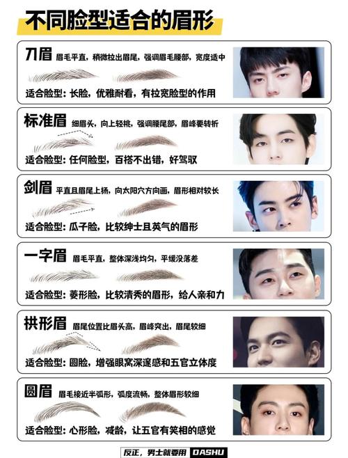 解析：男人什么眉最好看