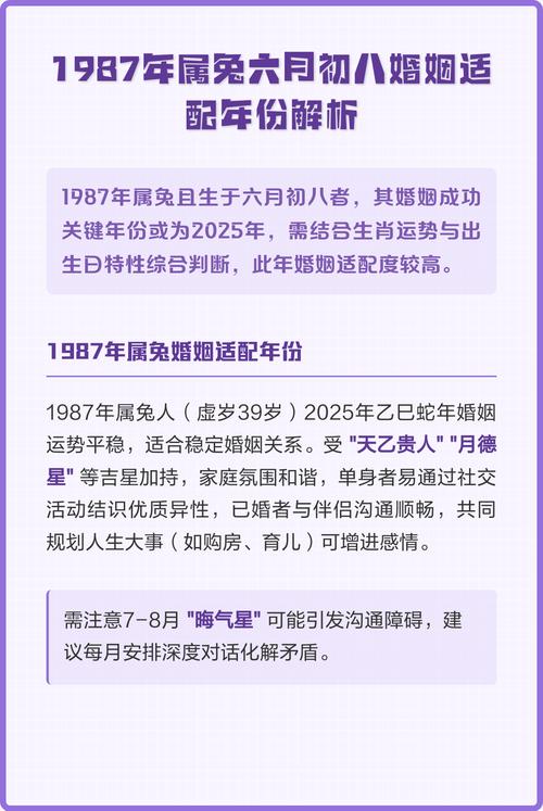 87屬兔的一生婚姻 第一段婚姻并不能維系到老