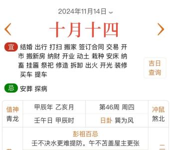 2020年農歷十月十四日子好嗎