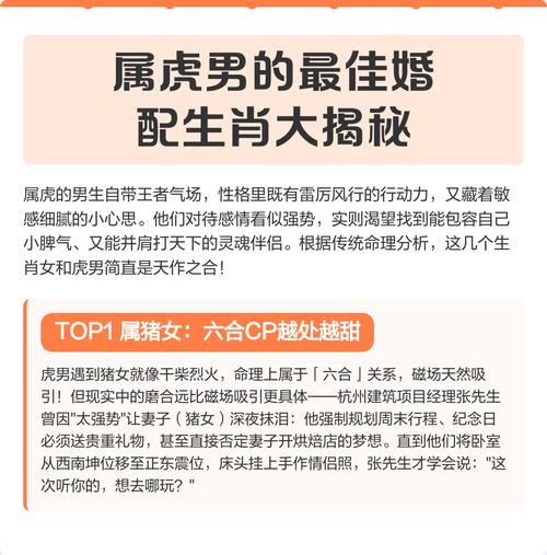 屬虎男的最佳婚配關系 屬虎男最配的生肖