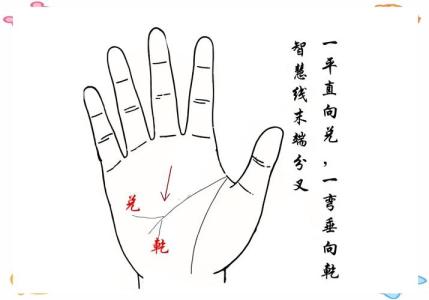 智慧線中間錯開了 智慧線中間分叉向下