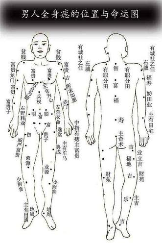 不拘小節(jié)的男人胸部長痣圖解