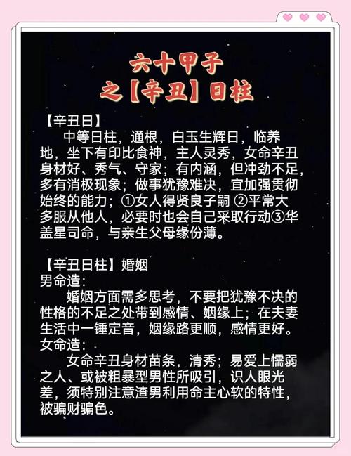 八字配對 丁丑日柱最佳配偶 辛巳壬午日柱