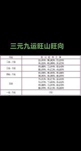 2024至2043年旺山旺向表