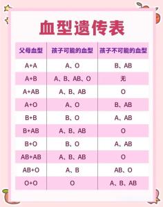 AB型血男生和O型血女生配對(duì)