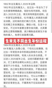 2025屬龍要小心什么生肖 2025屬龍有一難是真的嗎