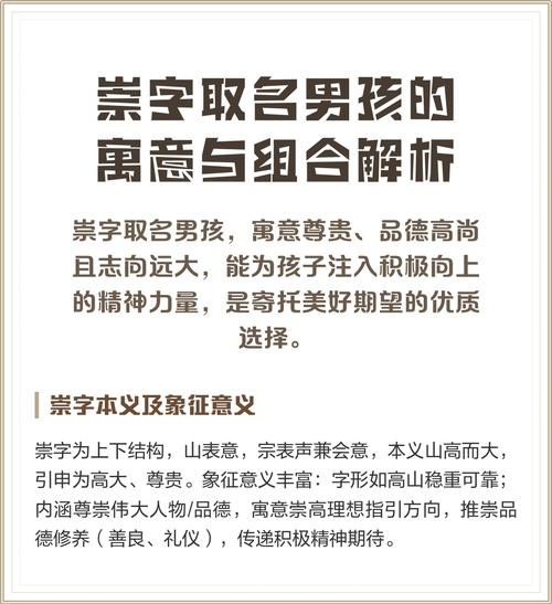 帶崇字的男孩名字大全