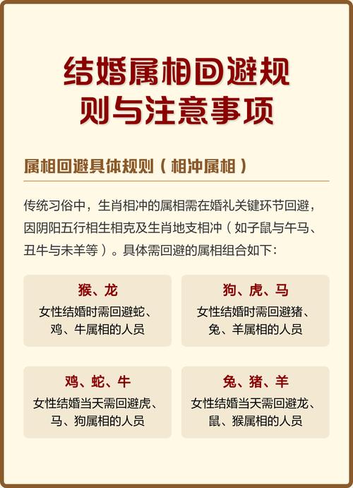 結婚屬相回避規則 有哪些需要注意