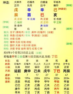 八字排盤圖文解析