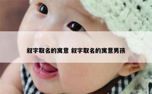 敘字取名的寓意 敘字取名的寓意男孩