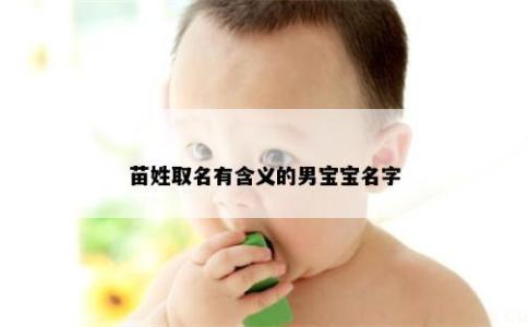 苗姓取名有含義的男寶寶名字