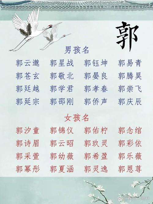 郭姓男寶寶起名大全