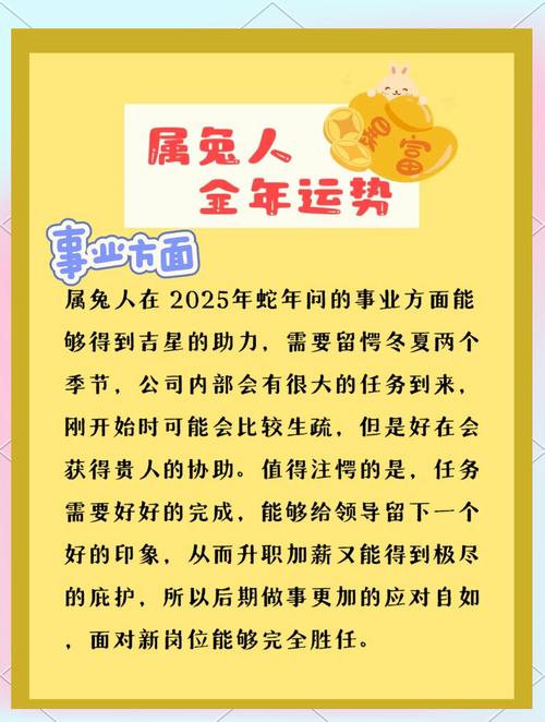 2025屬兔男人的全年運勢 屬兔男2025年運勢及每月運勢詳解