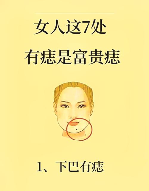 女人下巴有顆痣會招財嗎