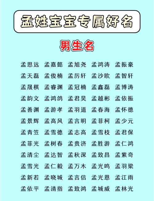 詩(shī)情畫意的孟姓男孩名字