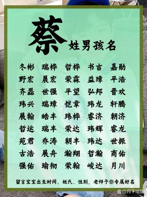 姓蔡男寶寶如何起名