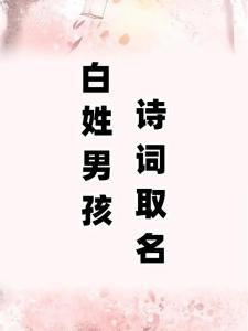 姓白的男孩名字