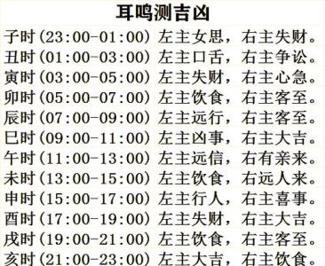 女人左耳鳴是什么預兆測吉兇
