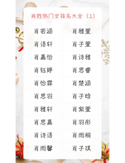 好聽的肖姓女孩名字