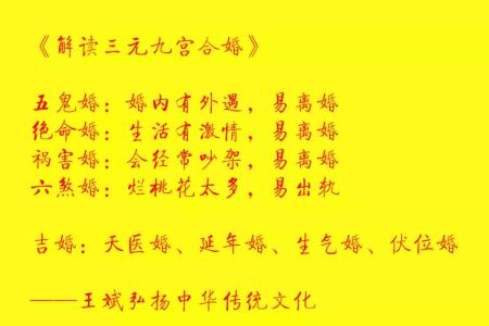 最準的男女婚配命宮表 三元九宮合命法