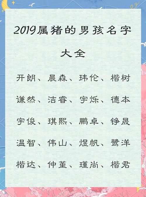 好聽的豬寶寶男名
