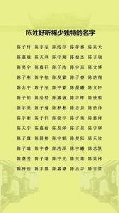 簡單有寓意的陳姓男寶寶名字