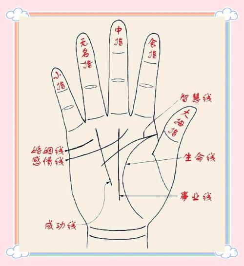 女人右手手相圖解大全 女人手相圖解