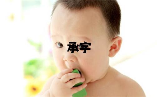 承字取名的寓意 承字取名的寓意男孩