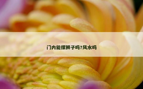 門內能擺獅子嗎?風水嗎