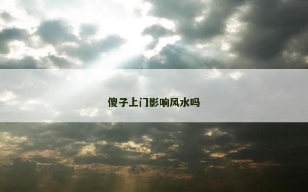 傻子上門影響風水嗎